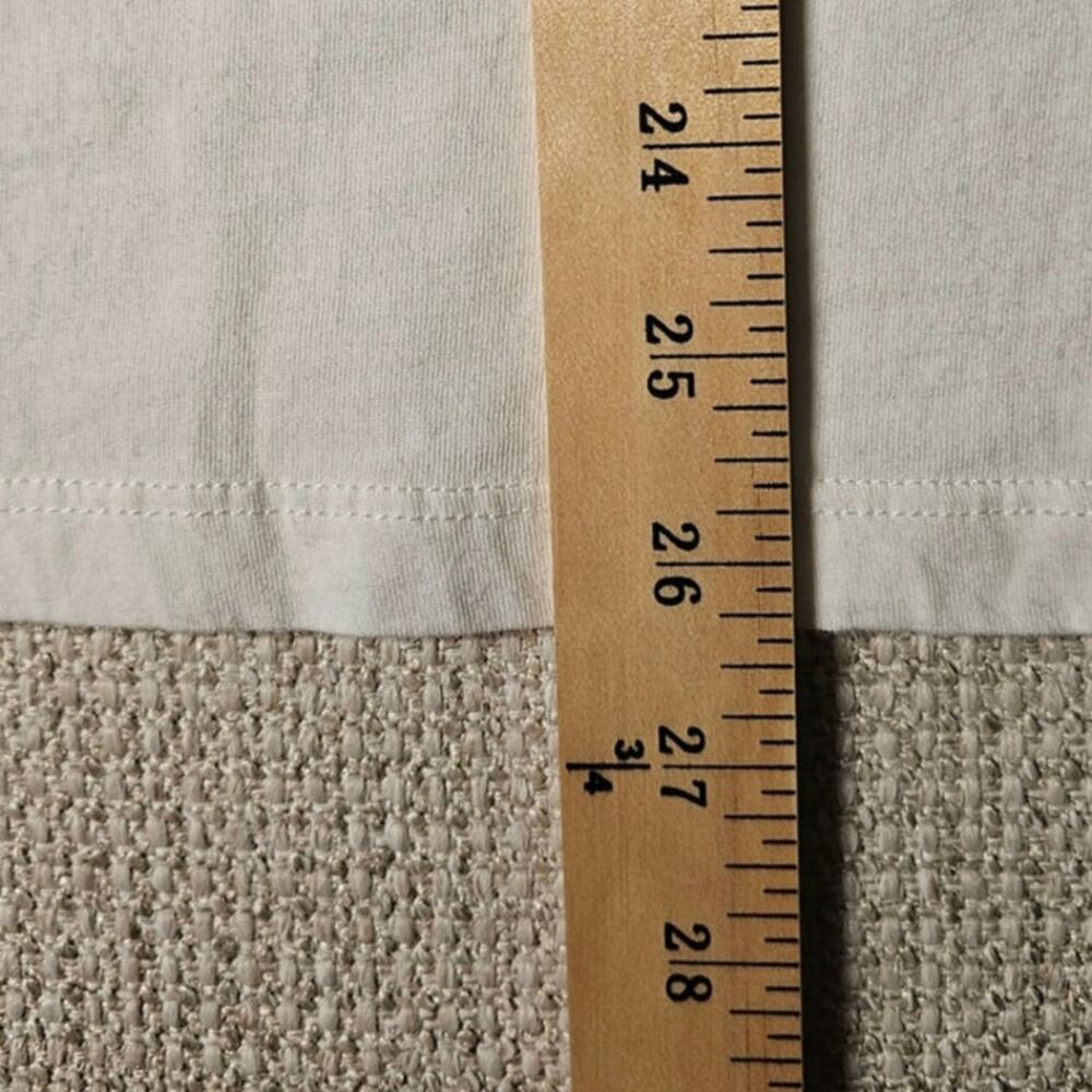 OODJI White 100% Cotton Crewneck T-Shirt with Skull XL PTP 21.5 L26 - Picture 5 of 7